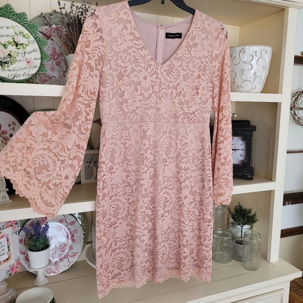 Ivanka Trump blush pink lace dress